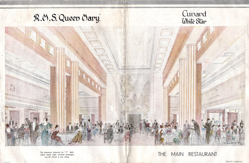 QUEEN MARY: 1936 - Famed 1936 cutaway brochure