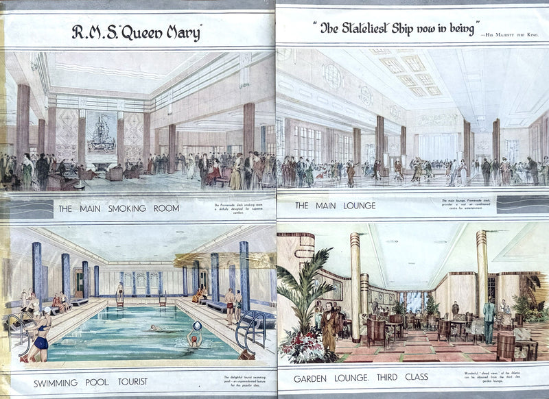 QUEEN MARY: 1936 - Famed 1936 cutaway brochure