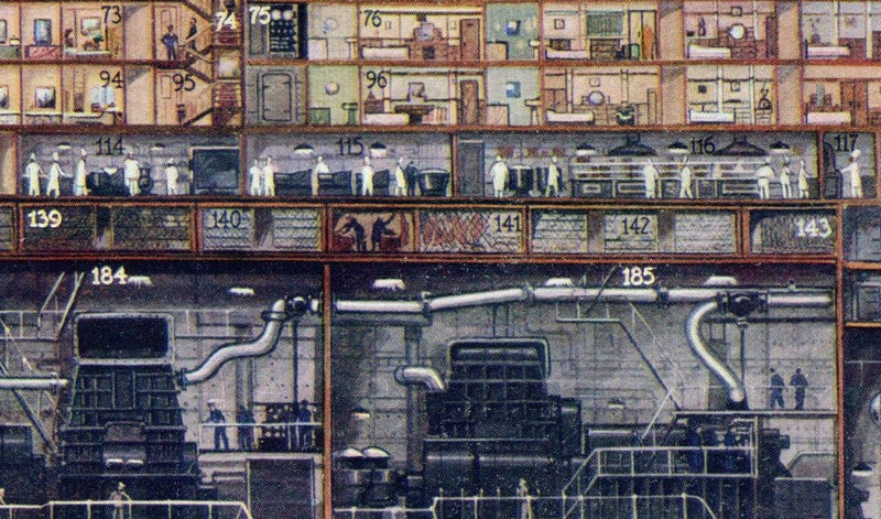 QUEEN MARY: 1936 - Famed 1936 cutaway brochure