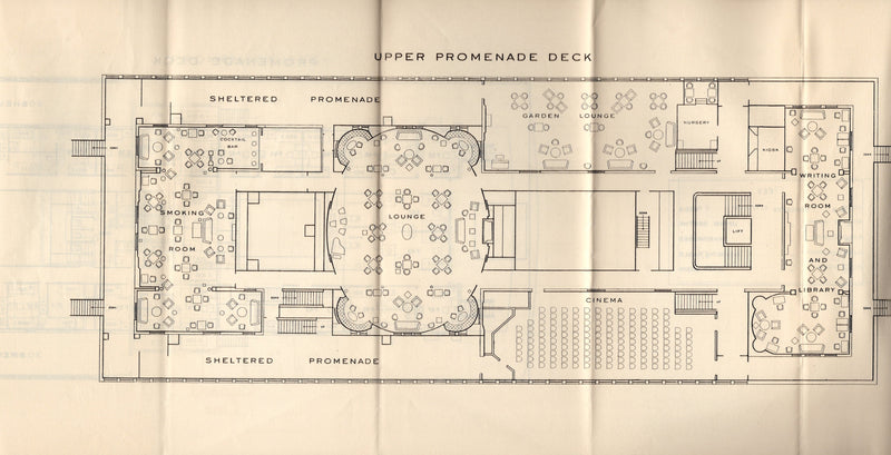 SCYTHIA: 1921 - First & Tourist deck plan set 1951