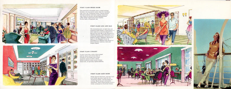 PENDENNIS CASTLE: 1959 - Deluxe pre-maiden intro brochure w/ large cutaway