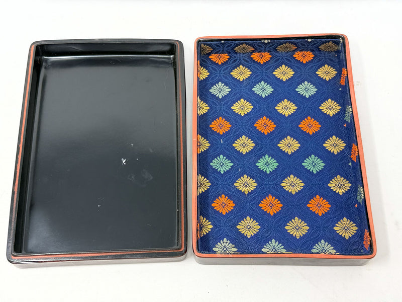 Various Ships - Japan Line souvenir lacquer box w/ gold trim