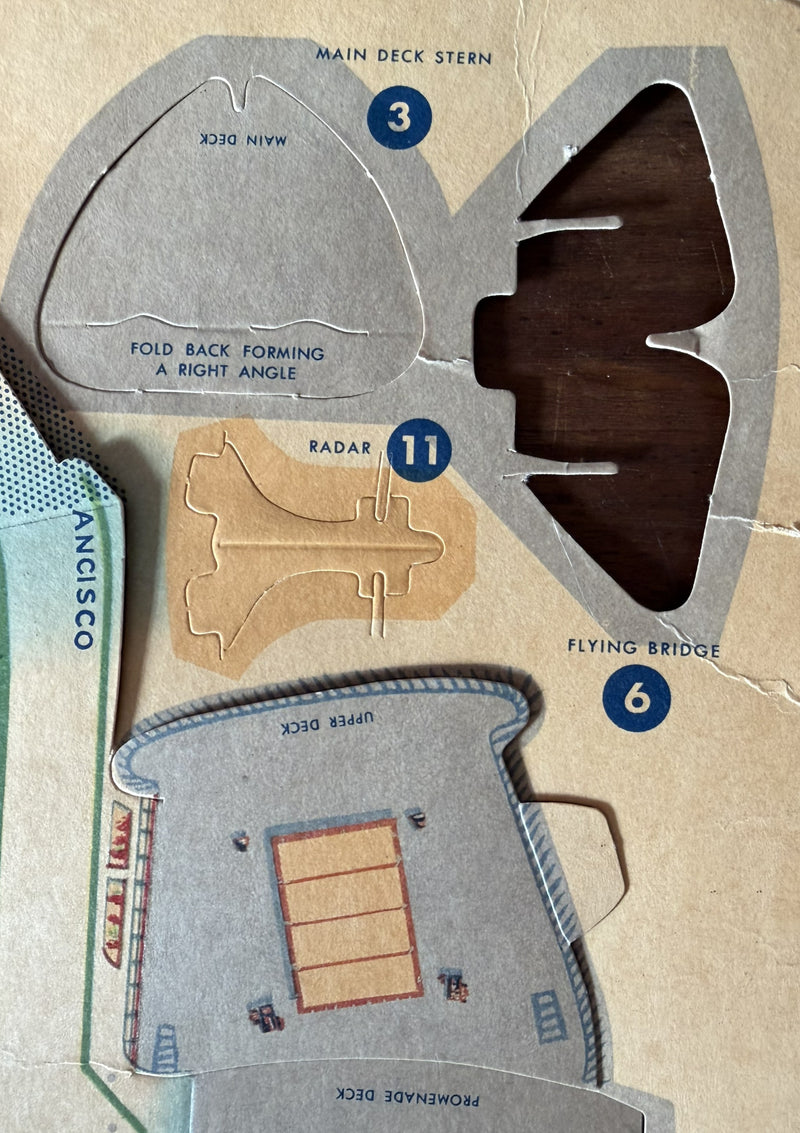 MARIPOSA & MONTEREY: 1952 - Cut-out paper model from gift shop