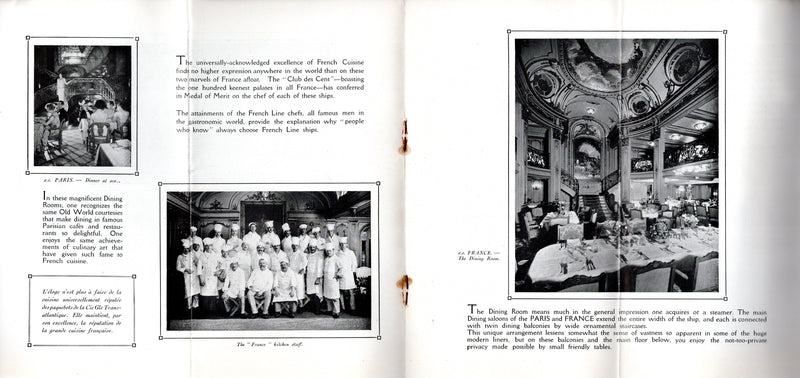 FRANCE & PARIS - Deluxe 1925 First Class interiors brochure