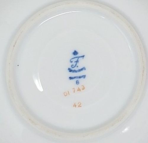 Various: pre-war - Hamburg American Line fine china demi cup & saucer - gray