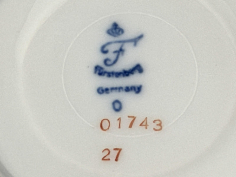 Various: pre-war - Hamburg American Line fine china demi & saucer in off-white/gray