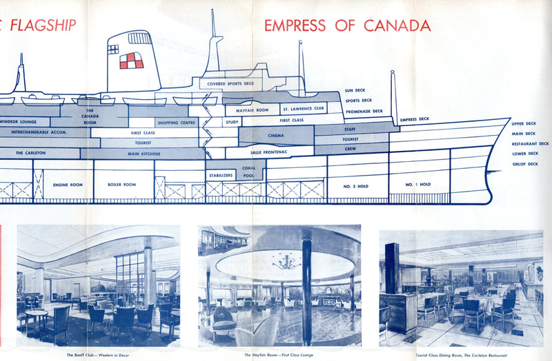 EMPRESS OF CANADA: 1961 - Pre-maiden brochure for important ship