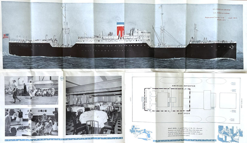AMERICAN SHIPPER & AMERICAN IMPORTER: 1920 - Deluxe deck plan w/ interiors