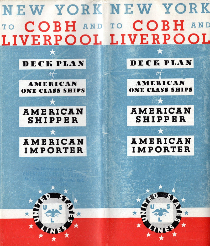 AMERICAN SHIPPER & AMERICAN IMPORTER: 1920 - Deluxe deck plan w/ interiors