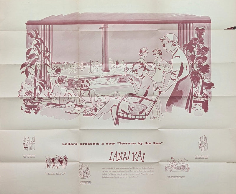 LEILANI: 1944 - Deck plans, color interiors & rates brochures