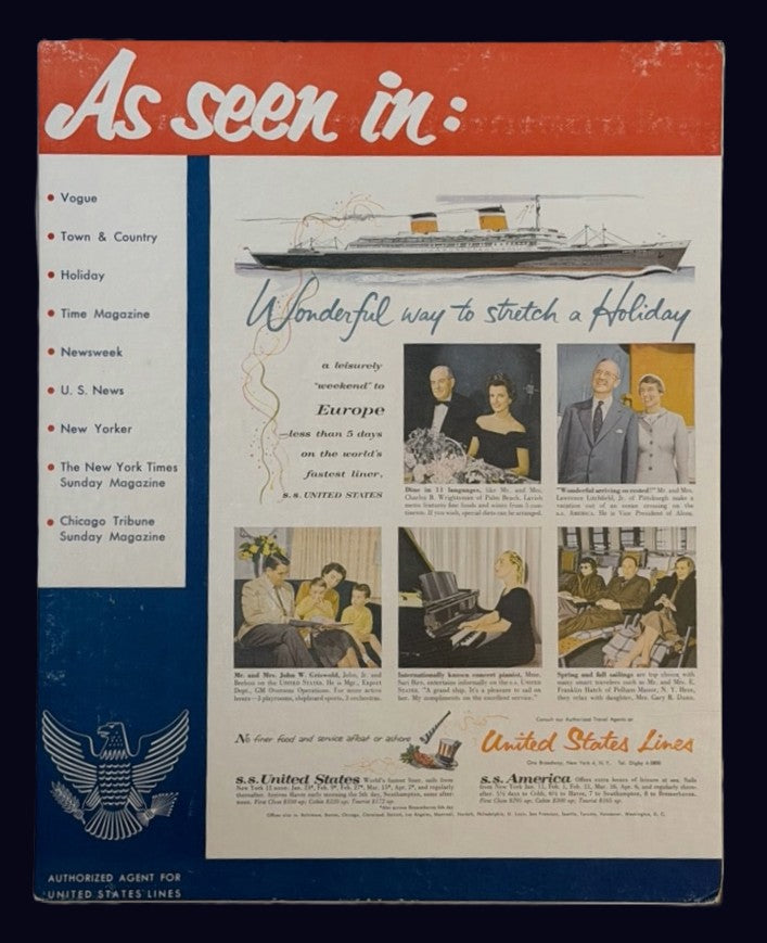 UNITED STATES: 1952 - Original travel agency promotional standee