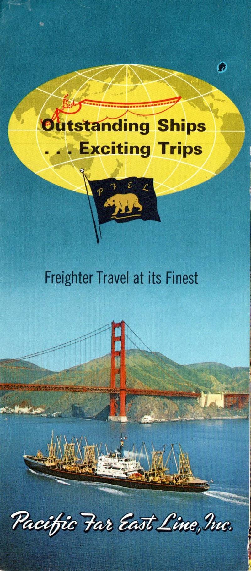 Various Ships - 1960s Pacific Far East Line fleet brochure w/ plans & interiors