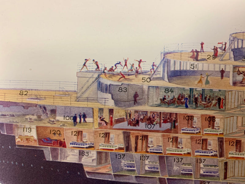 NORMANDIE: 1935 - Famed Sebille cutaway