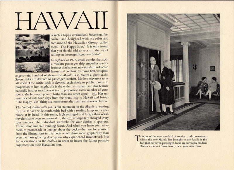MALOLO: 1927 - Photo-filled 32-page interiors brochure from 1928