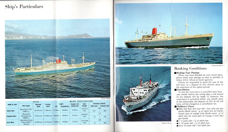 Various Ships - 1969 fleet brochure for Mitsu O.S.K. combo liners