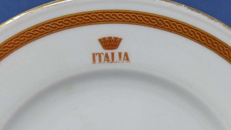 Various Ships - Italian Line First Class plate in red & gold