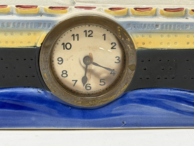 NORMANDIE: 1935 - Famed NORMANDIE pottery clock from 1930s
