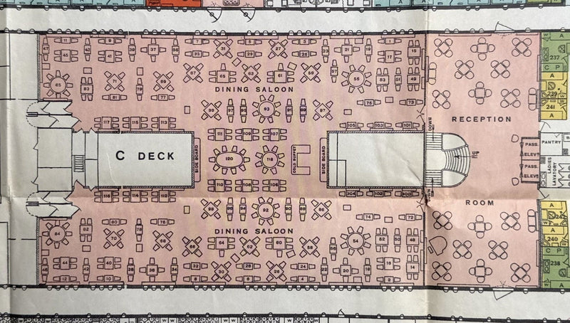 STATENDAM: 1929 - 1935 cruise brochure w/ interiors & separate deck plan