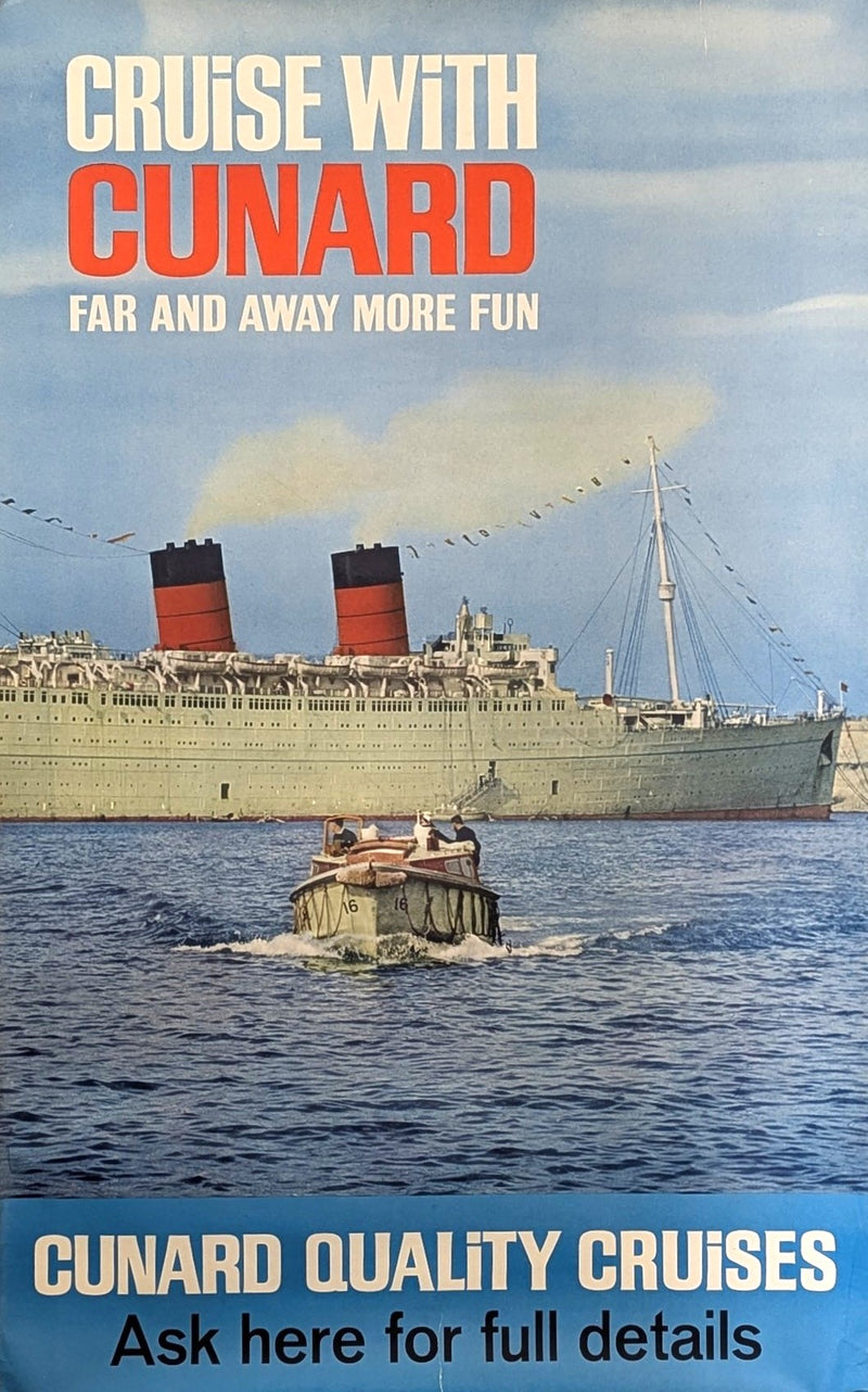 MAURETANIA: 1939 - Large agency poster in "Cruising Green" livery