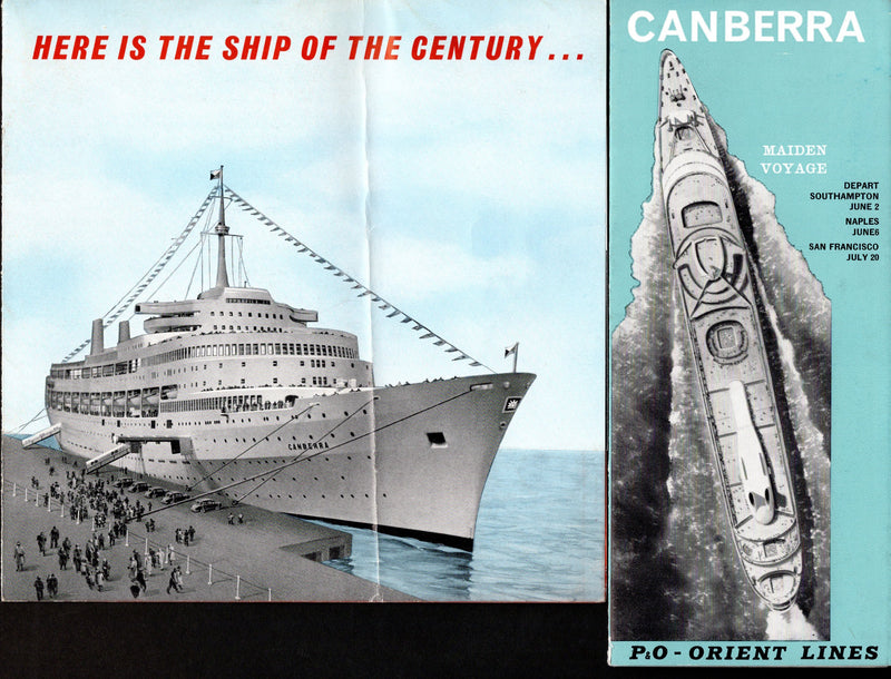 CANBERRA: 1961 - 2 pre-maiden voyage brochures