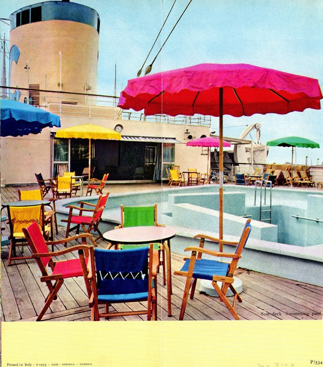 BIANCA C: 1949 - Costa interiors & deck plan brochure from 1959