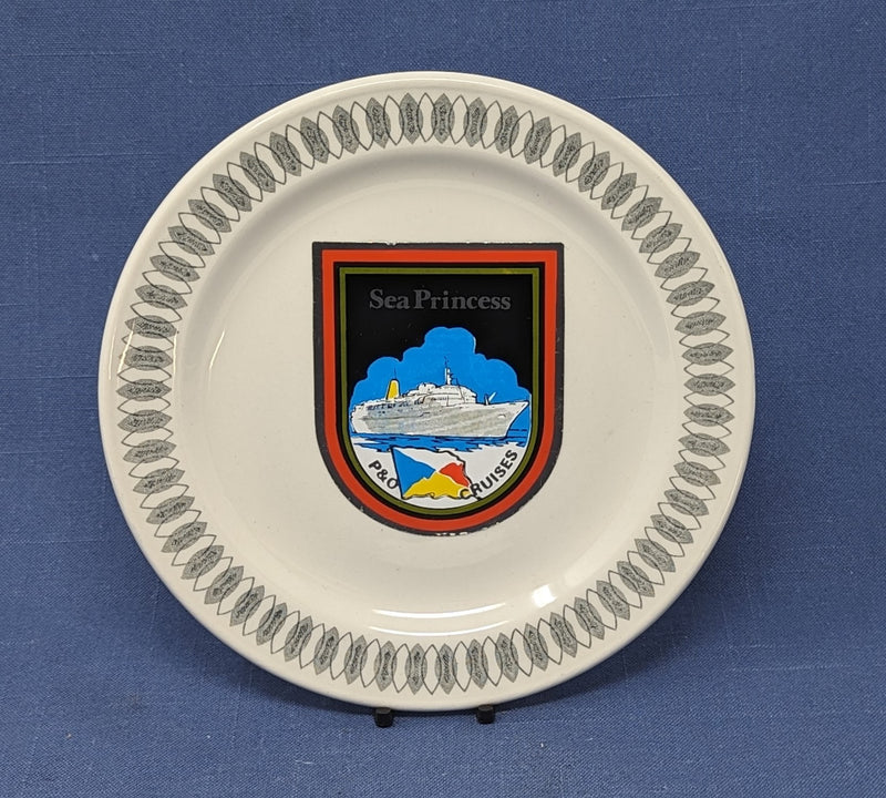 SEA PRINCESS: 1966 - Bread plate from ship w/ add-on