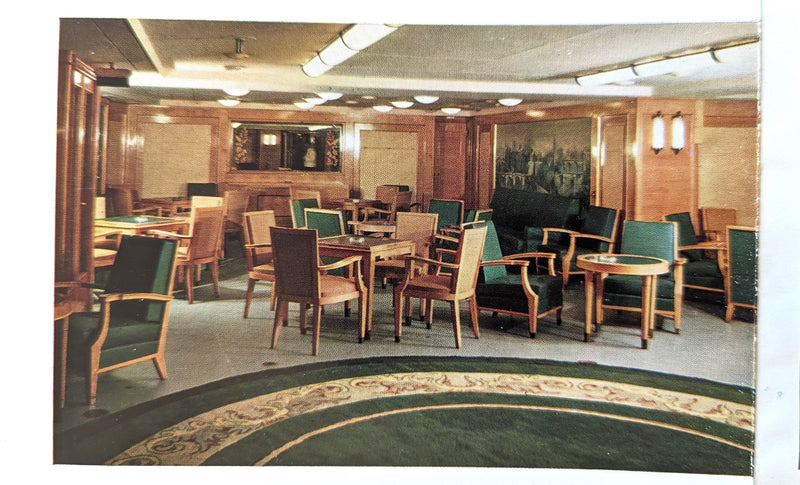 ANTILLES: 1953 - Big cutaway brochure w/ gorgeous color interior photos