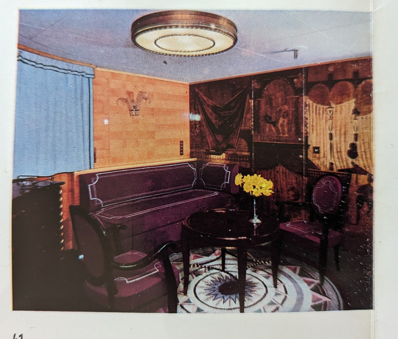 ANTILLES: 1953 - Big cutaway brochure w/ gorgeous color interior photos