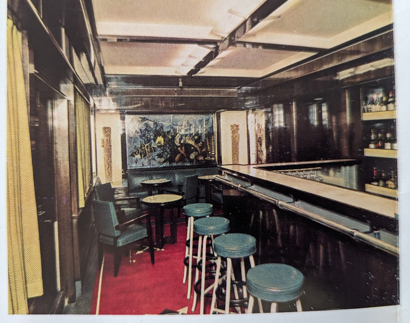 ANTILLES: 1953 - Big cutaway brochure w/ gorgeous color interior photos