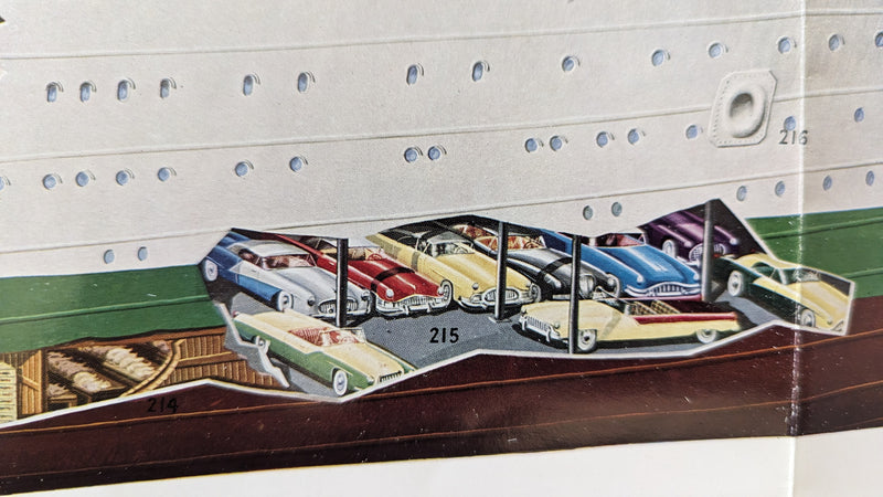 ANTILLES: 1953 - Big cutaway brochure w/ gorgeous color interior photos