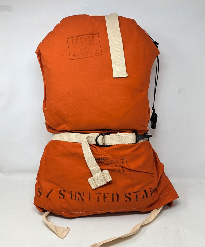 UNITED STATES: 1952 - Adult life preserver inspected 11/13/1952