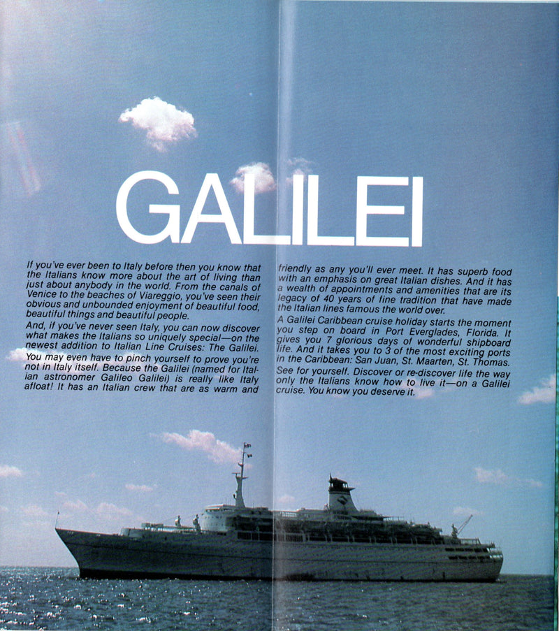 GALILEI: 1963 - Ill-fated 1979 Florida cruises