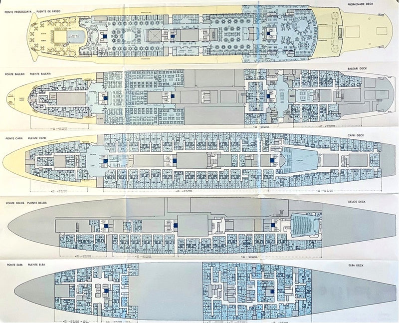GALILEI: 1963 - Cruise deck plan from 1979