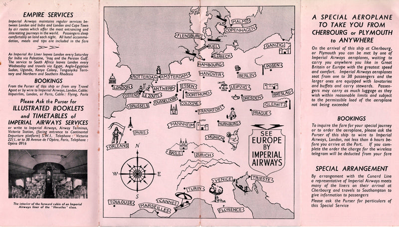Various: pre-war - 1932 Cunard & Imperial Airways brochures