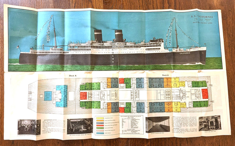 CALIFORNIA: 1928 - Deluxe 1929 deck plan w/ interiors