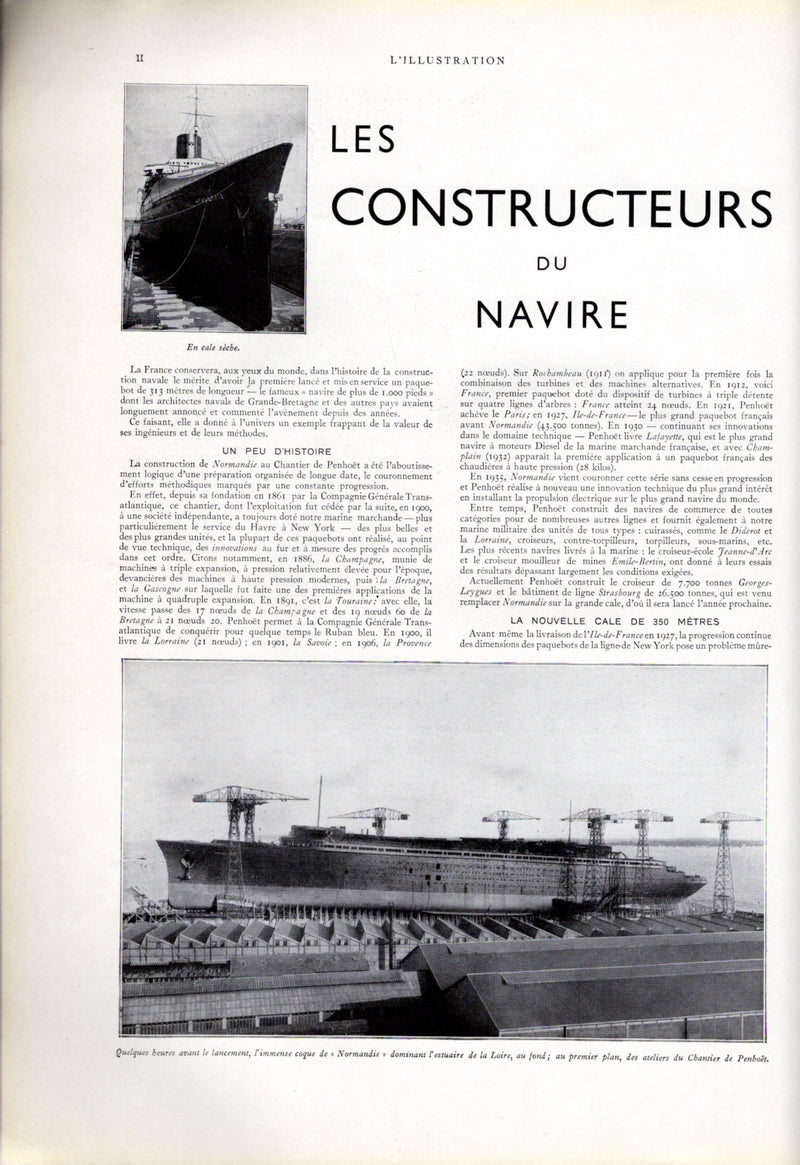 NORMANDIE: 1935 - Special June 1935 I'Illustration NORMANDIE issue