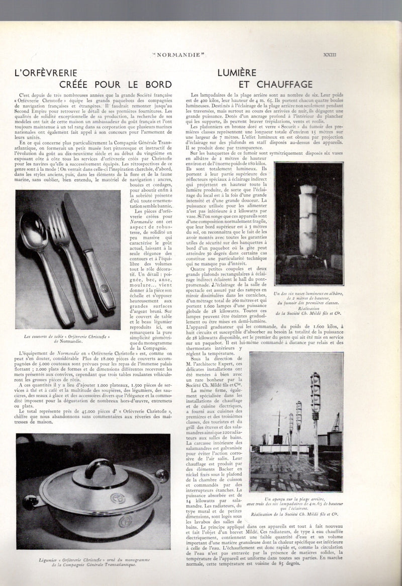 NORMANDIE: 1935 - Special June 1935 I'Illustration NORMANDIE issue