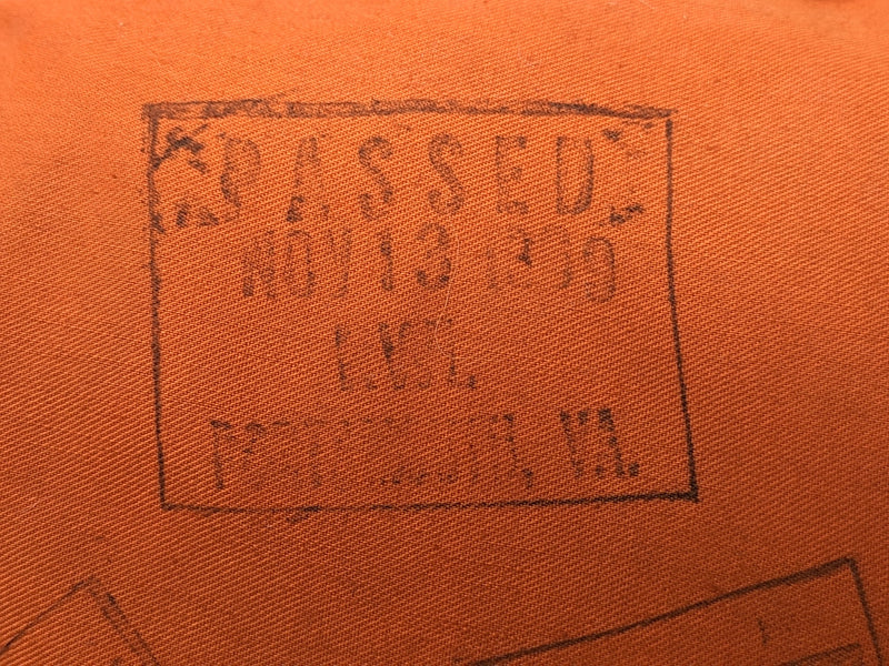 UNITED STATES: 1952 - Child's life preserver inspected 11/13/69