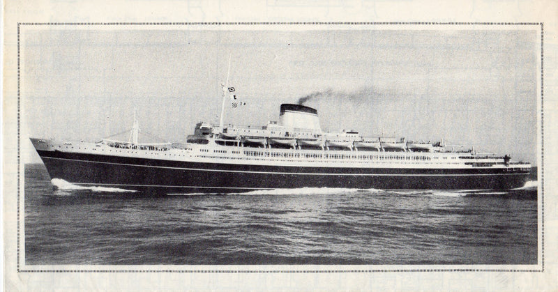 CRISTOFORO COLOMBO: 1954 - Pre-maiden voyage full-ship deck plan