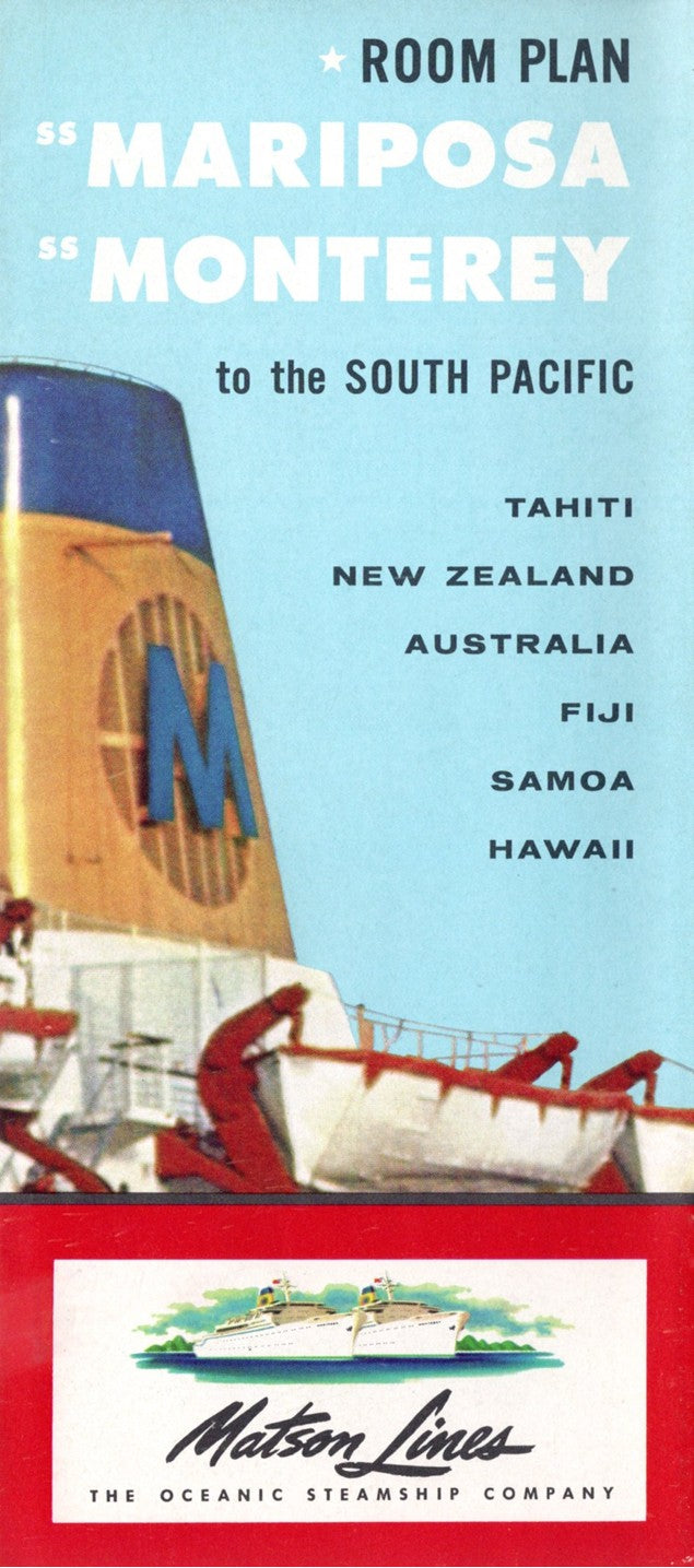 MARIPOSA & MONTEREY: 1952 - Deck plan booklet w/ color interiors