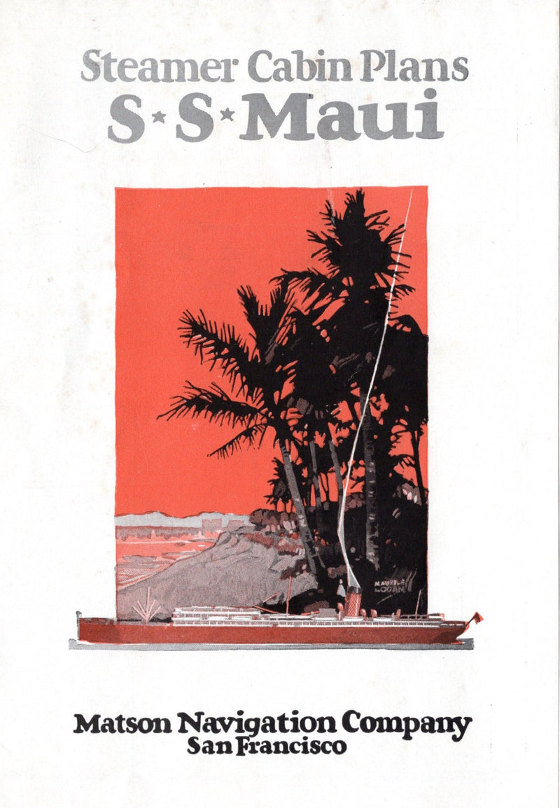 MAUI: 1916 - Deck plan w/ interiors photos from 1924