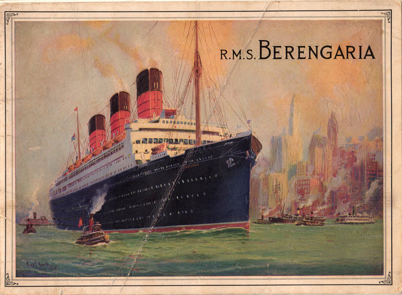 BERENGARIA: 1913 - Deluxe First Class interiors brochure late 1920s