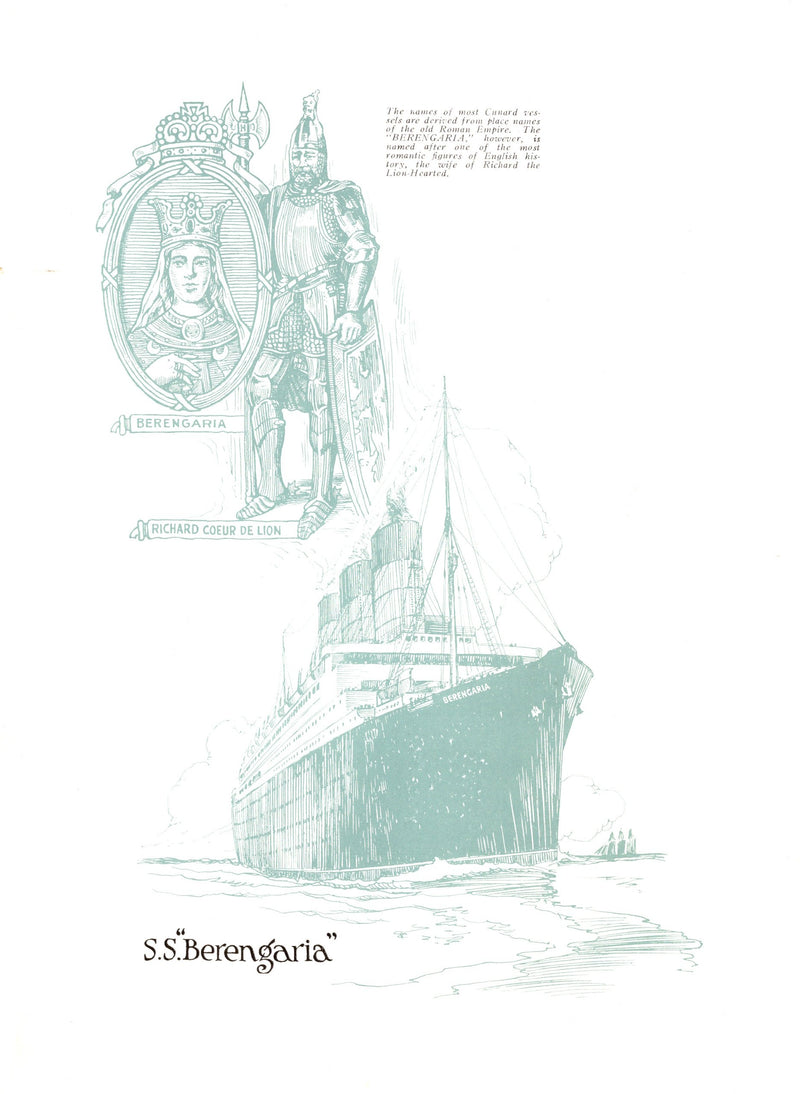 BERENGARIA: 1913 - First Class interiors brochure from early 1920s