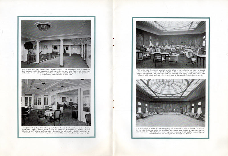BERENGARIA: 1913 - First Class interiors brochure from early 1920s