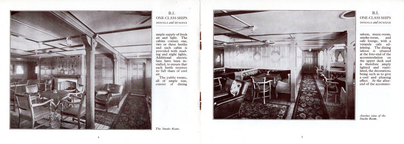 DOMALA & DUMANA: 1921 - One-Class interiors brochure from 1928
