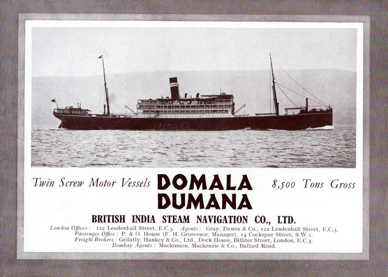 DOMALA & DUMANA: 1921 - One-Class interiors brochure from 1928