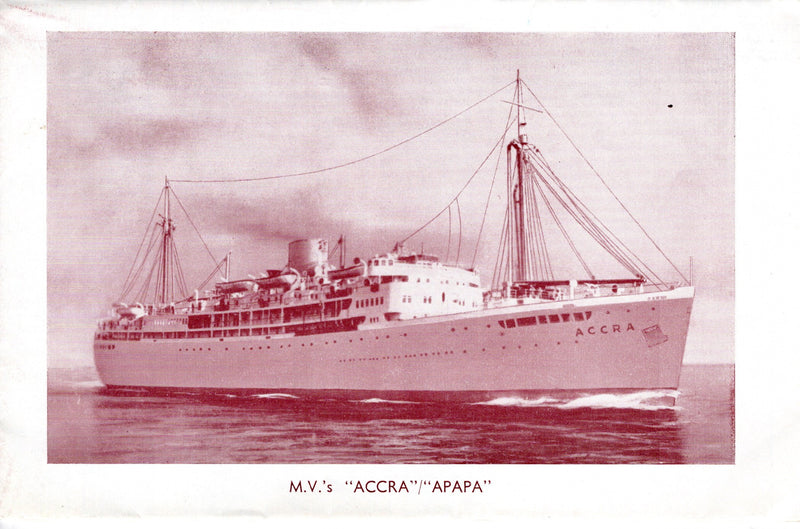 ACCRA & APAPA - Deck plan w/ interiors from 1958