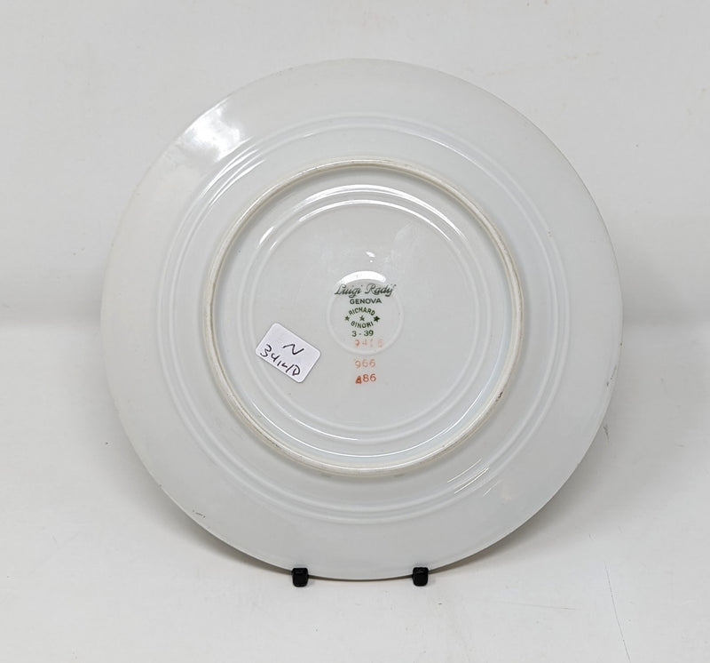 REX & CONTE DI SAVOIA: 1932 - First Class side plate w/ gold trim