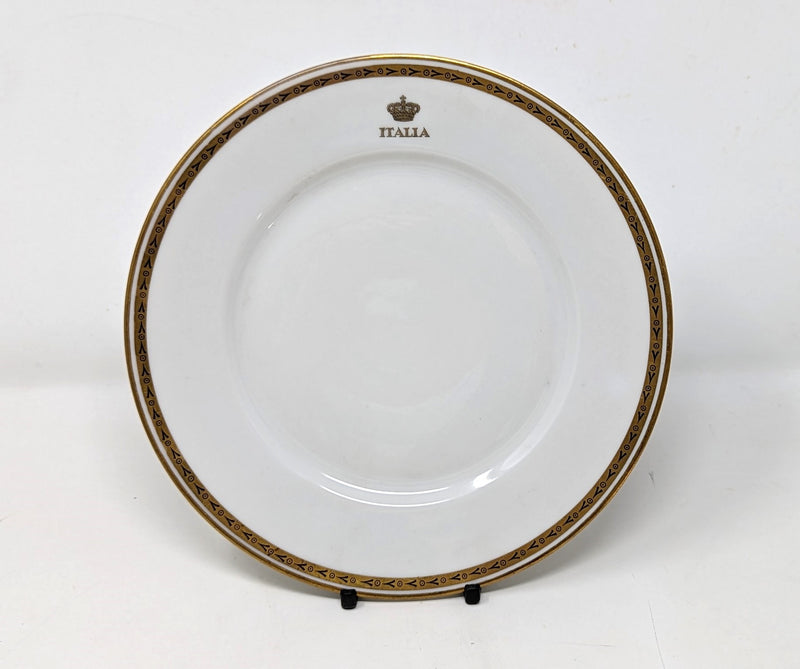 REX & CONTE DI SAVOIA: 1932 - First Class side plate w/ gold trim