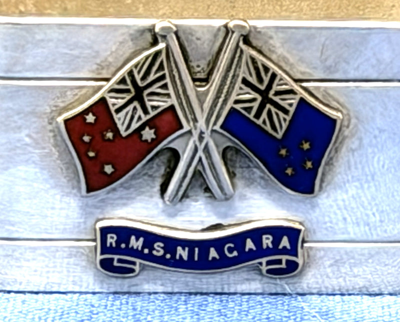 NIAGARA: 1913 - Souvenir, silverplated napkin ring for disaster ship